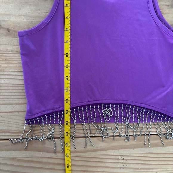 Rue21 Vibrant Purple Tank with Silver Fringe - Picture 7 of 8